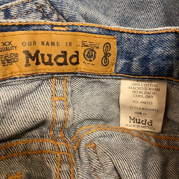 Vintage Y2K Mudd Jeans Flared Leg Raw Hem 00s 90s Retro Size 11. Botton fly - Picture 5 of 12